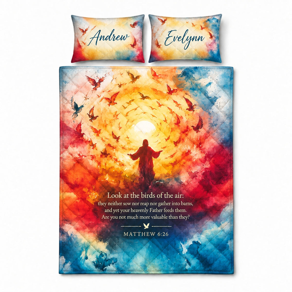 Christian Bedding Set : 4 Personalized Quilt Sets With Scripture