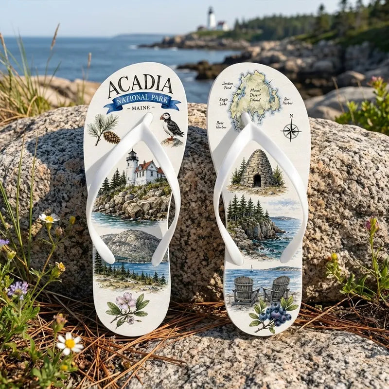 Bird Watching Flip Flops: The Acadia National Park Pick