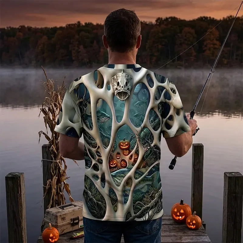 Halloween Fishing T-Shirts: Funny, Spooky Designs