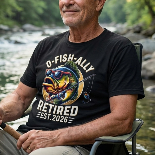 0 Fish Ally Retired Funny Fishing T-Shirt