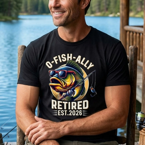 0 Fish Ally Retired Funny Fishing T-Shirt