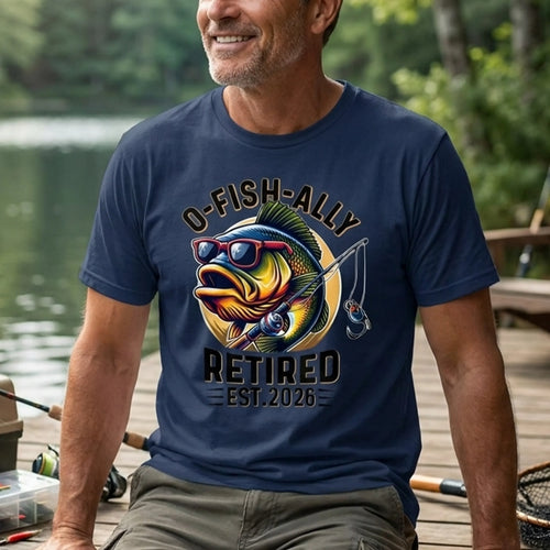 0 Fish Ally Retired Funny Fishing T-Shirt