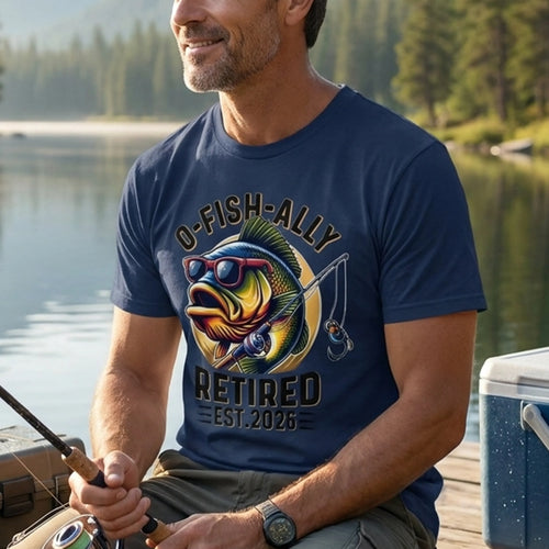 0 Fish Ally Retired Funny Fishing T-Shirt