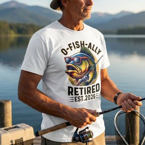 0 Fish Ally Retired Funny Fishing T-Shirt