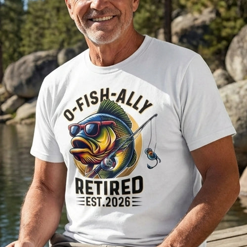 0 Fish Ally Retired Funny Fishing T-Shirt