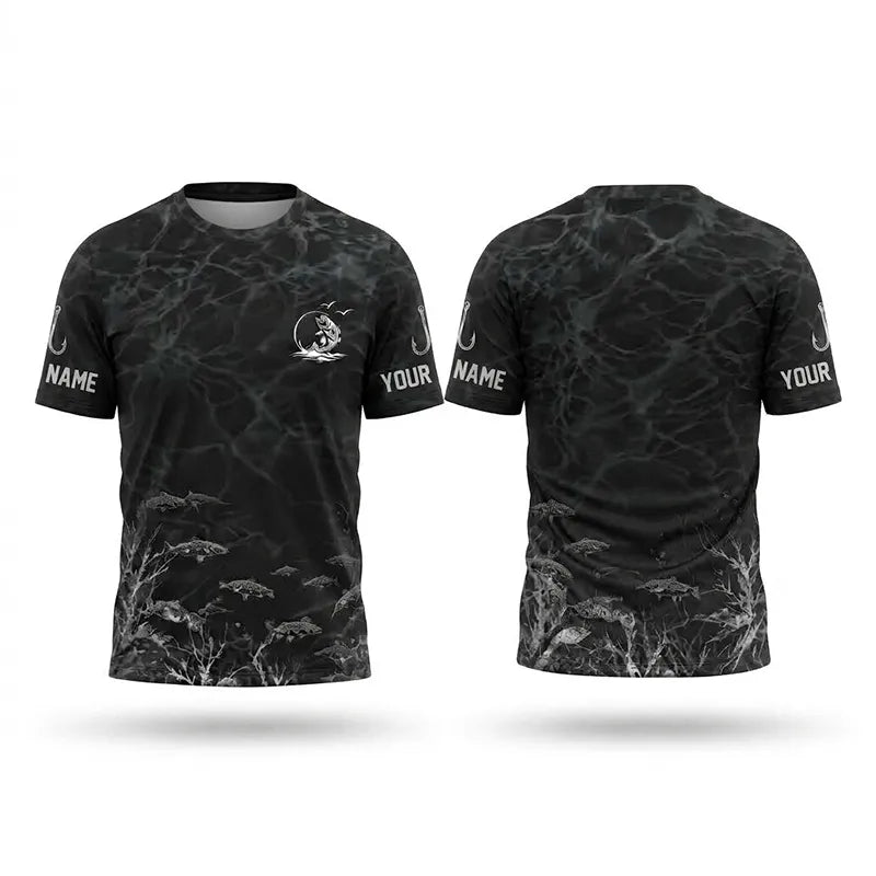 Personalized Underwater Fishing Water Ripple T-Shirt