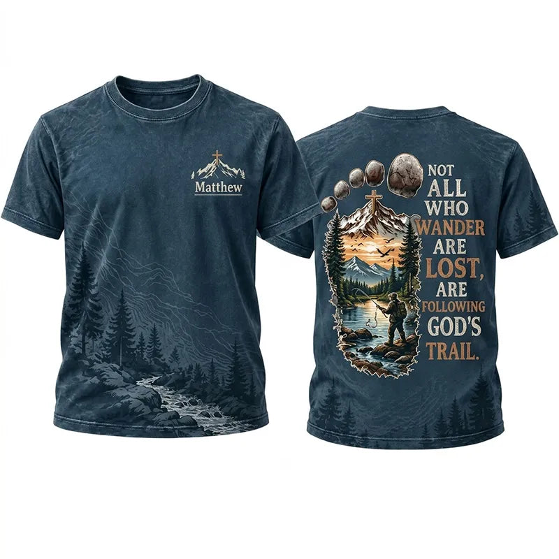 Faith Over Mountains Personalized Name Christian T-Shirt
