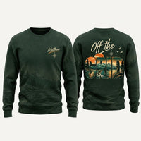 Personalized Off the Grid Fishing Topographic Map Sweater