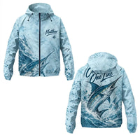 3D Fishing Deep Sea Marlin Ocean Design Windbreaker Jacket