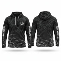 Personalized Underwater Fishing Water Ripple Hooded Long Sleeve Shirt