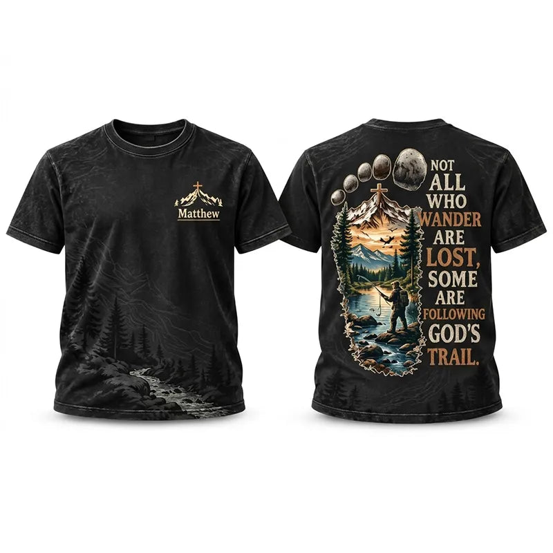 Faith Over Mountains Personalized Name Christian T-Shirt