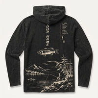 Personalized Vintage Bass Fishing Graphic Hooded Long Sleeve Shirt