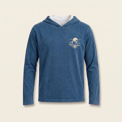 Personalized Vintage Bass Fishing Graphic Hooded Long Sleeve Shirt