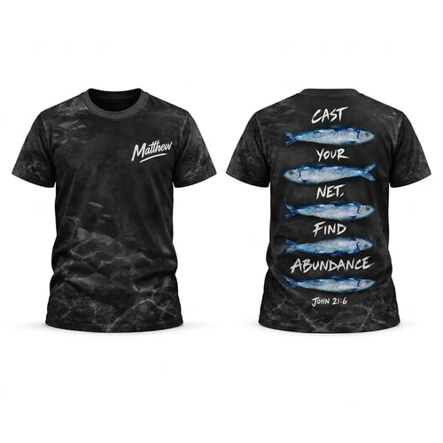 Personalized Cast Your Net Find Abundance T-Shirt