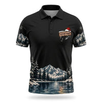 I'd Rather Be Fishing Santa Christmas Polo Shirt
