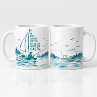 Personalized We Can't Control The Fish Fishing Ceramic Mug