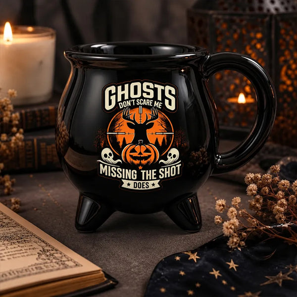 Ghosts Don't Scare Me Personalized Halloween Hunting Cauldron Mug