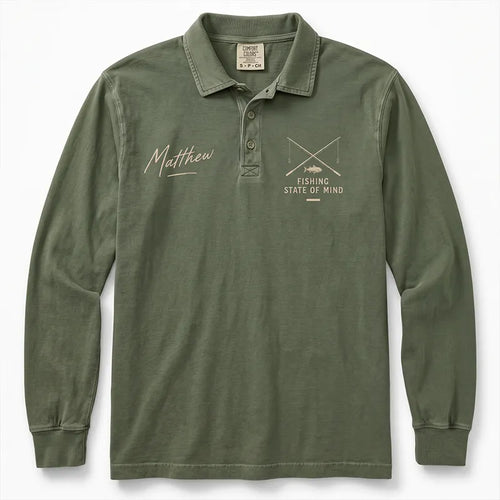 Things I Do in My Spare Time Fishing Polo Long Sleeve Shirt