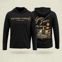Fathom Threads Good Times Fishing Hooded Long Sleeve Shirt