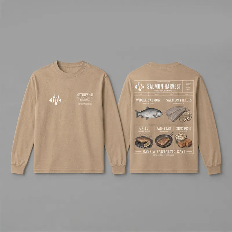 Personalized Fresh Salmon Market Fishing Sweater