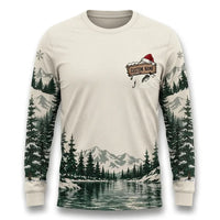 I'd Rather Be Fishing Santa Christmas Long Sleeve Shirt