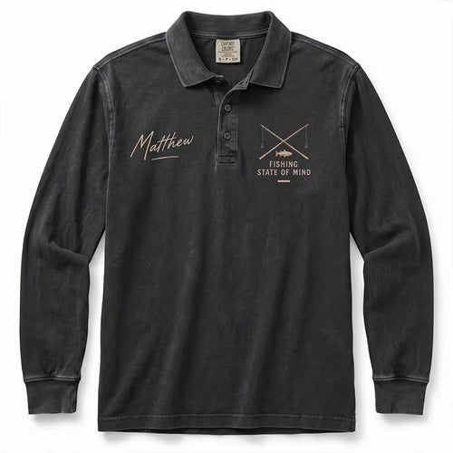 Things I Do in My Spare Time Fishing Polo Long Sleeve Shirt