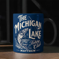 Personalized The Michigan Lake Fishing Club Ceramic Mug