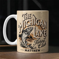 Personalized The Michigan Lake Fishing Club Ceramic Mug