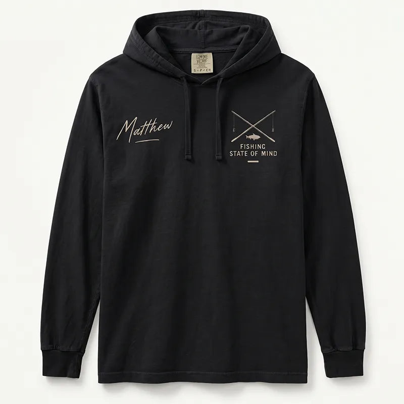Things I Do in My Spare Time Fishing Hooded Long Sleeve Shirt