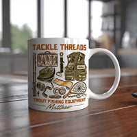 Personalized Tackle Threads Trout Fishing Equipment Ceramic Mug