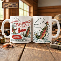 Personalized Hand Tied Flies Rainbow Trout Fly Fishing Mug