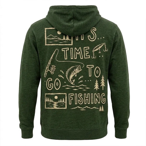 Personalized It's Time To Go Fishing Fathom Thread Hoodie