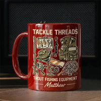 Personalized Tackle Threads Trout Fishing Equipment Ceramic Mug