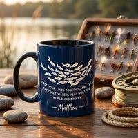 Personalized Cast Your Lines Together Fishing Ceramic Mug