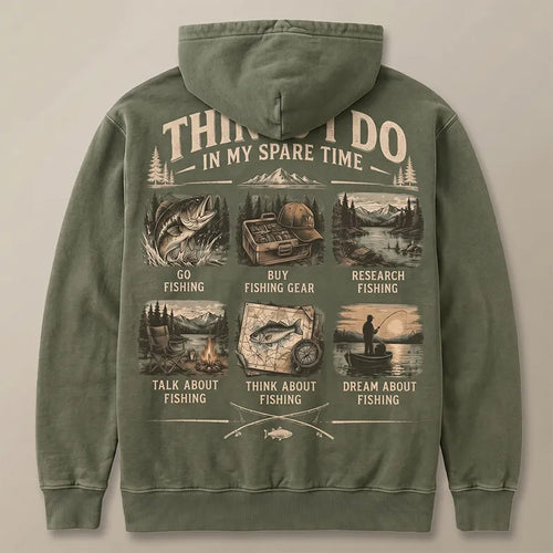 Things I Do in My Spare Time Fishing Hoodie