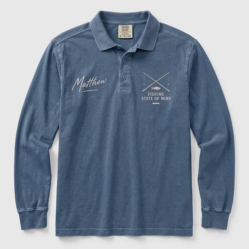 Things I Do in My Spare Time Fishing Polo Long Sleeve Shirt