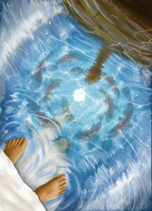 Fishers of Men Jesus Walking on Water Sherpa Fleece Blanket