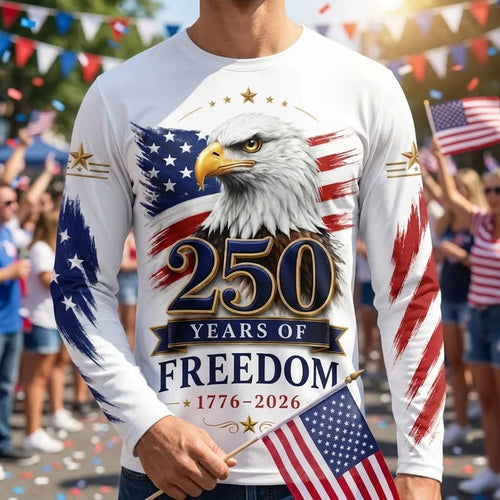 250 Years of Freedom American Eagle Long Sleeve Shirt