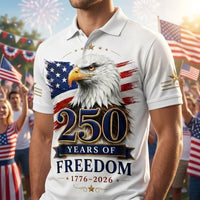250 Years of Freedom American Eagle Polo Shirt
