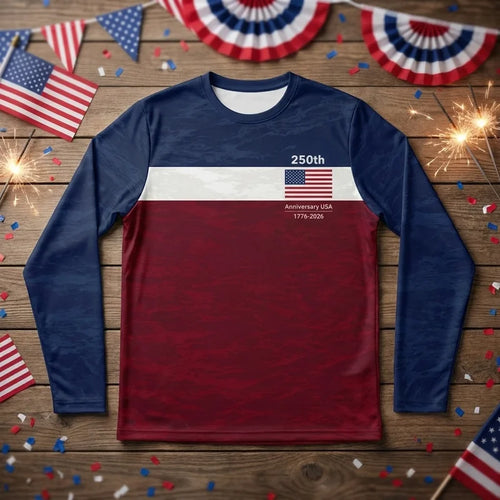 250th Anniversary USA 1776-2026 Fishing Long Sleeve Shirt