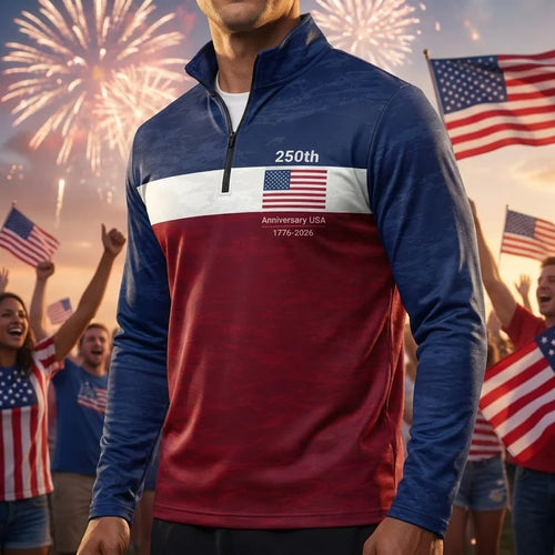 250th Anniversary USA 1776-2026 Fishing Polo Long Sleeve Shirt