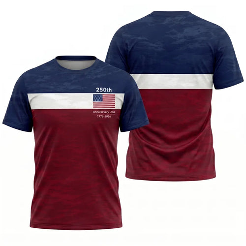 250th Anniversary USA 1776-2026 Fishing T-Shirt