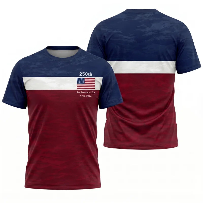 250th Anniversary USA 1776-2026 Fishing T-Shirt