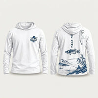 Personalized Vintage Bass Fishing Graphic Hooded Long Sleeve Shirt