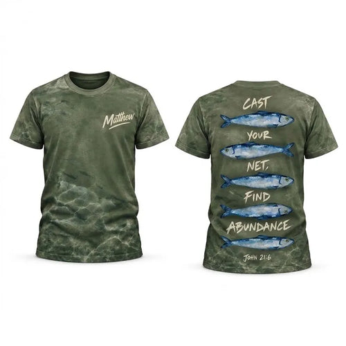 Personalized Cast Your Net Find Abundance T-Shirt