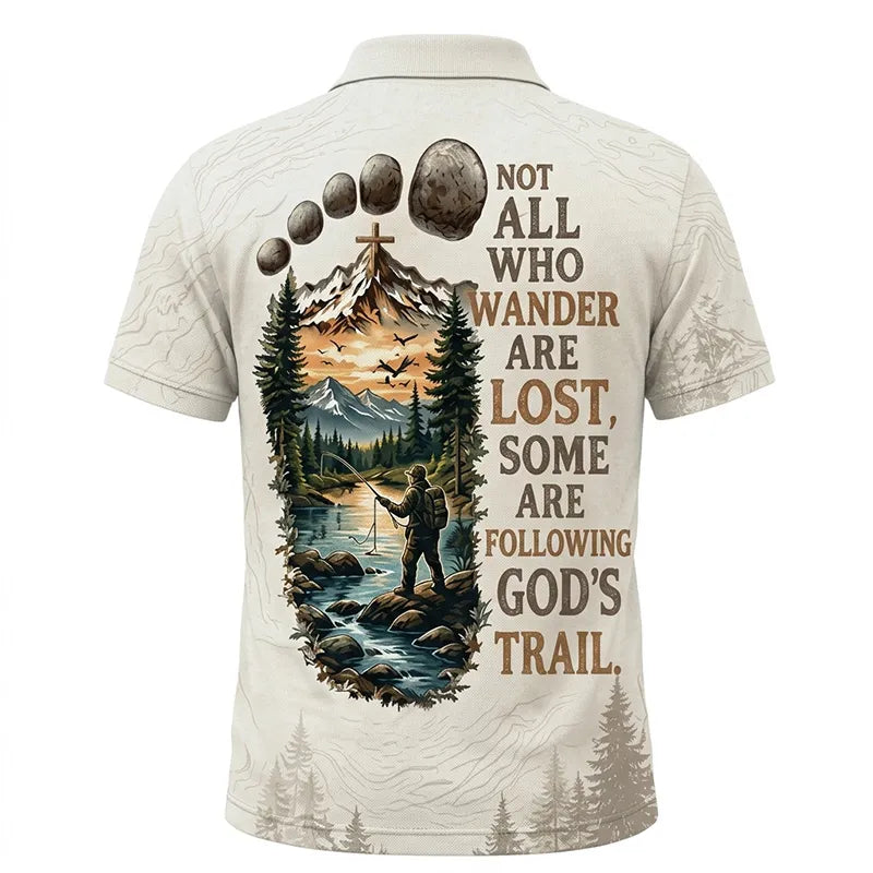Faith Over Mountains Personalized Name Christian Polo Shirt