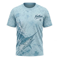 3D Fishing Deep Sea Marlin Ocean Design T-Shirt