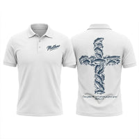 Personalized Matthew 4:19 Fishers of Men Christian Fishing Polo Shirt