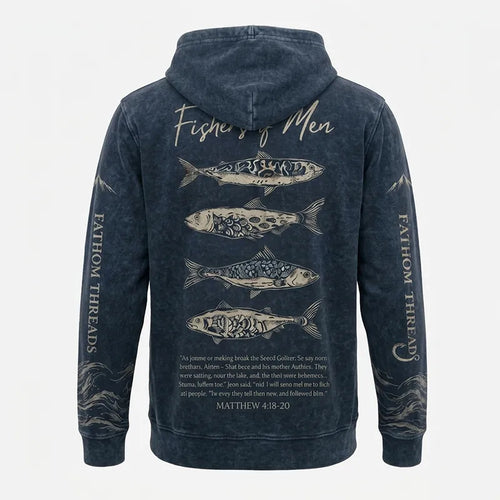 Personalized Fathom Threads Fishers of Men Christian Fishing Hoodie