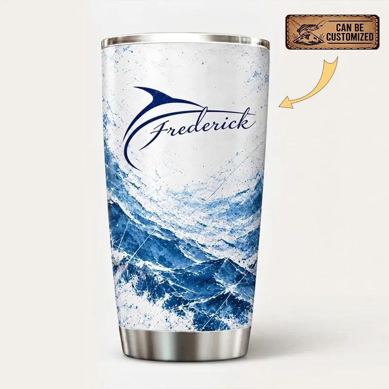 Blue Marlin Fisherman Ocean Fishing 20oz Tumbler